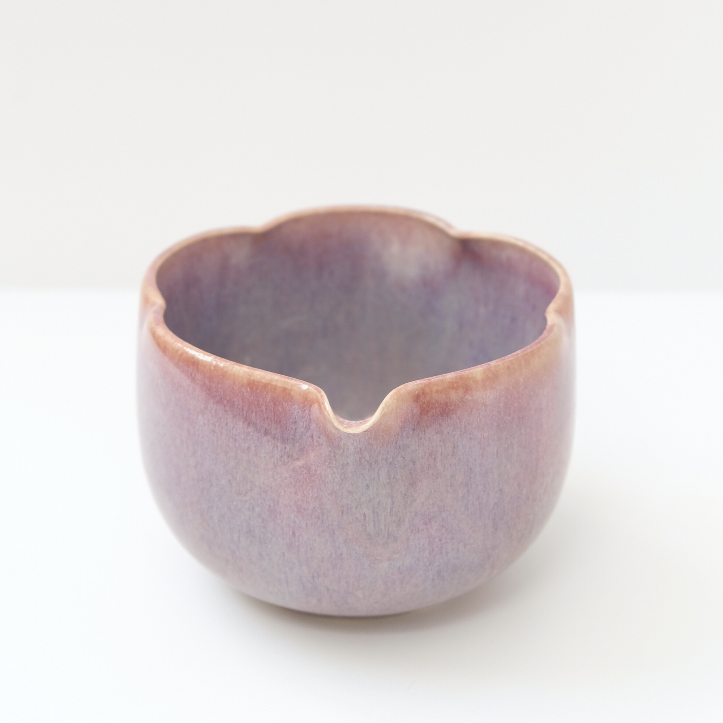 Floating Purple Flower Matcha Bowl