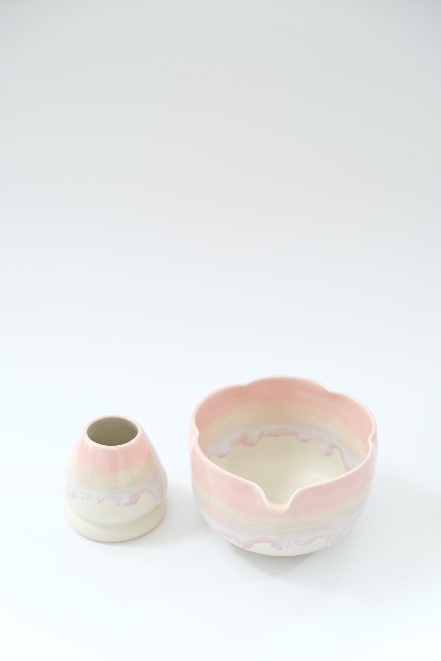 Strawberry Cake Matcha Bowl & Whisk Holder Set