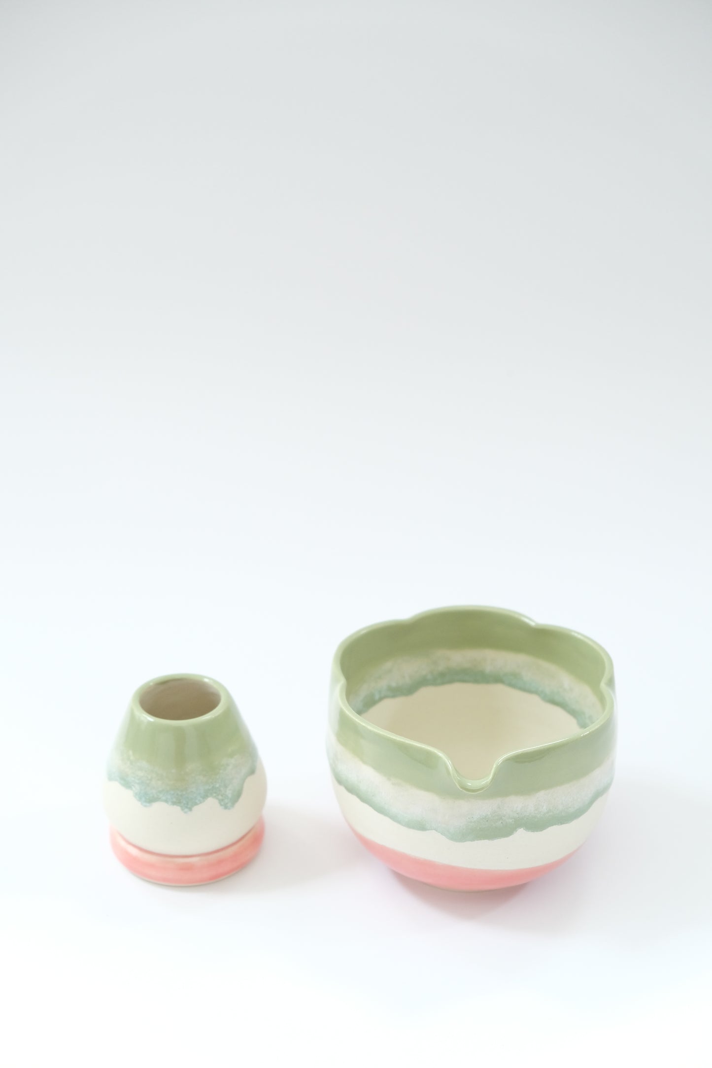 Strawberry Matcha Bowl & Whisk Holder Set