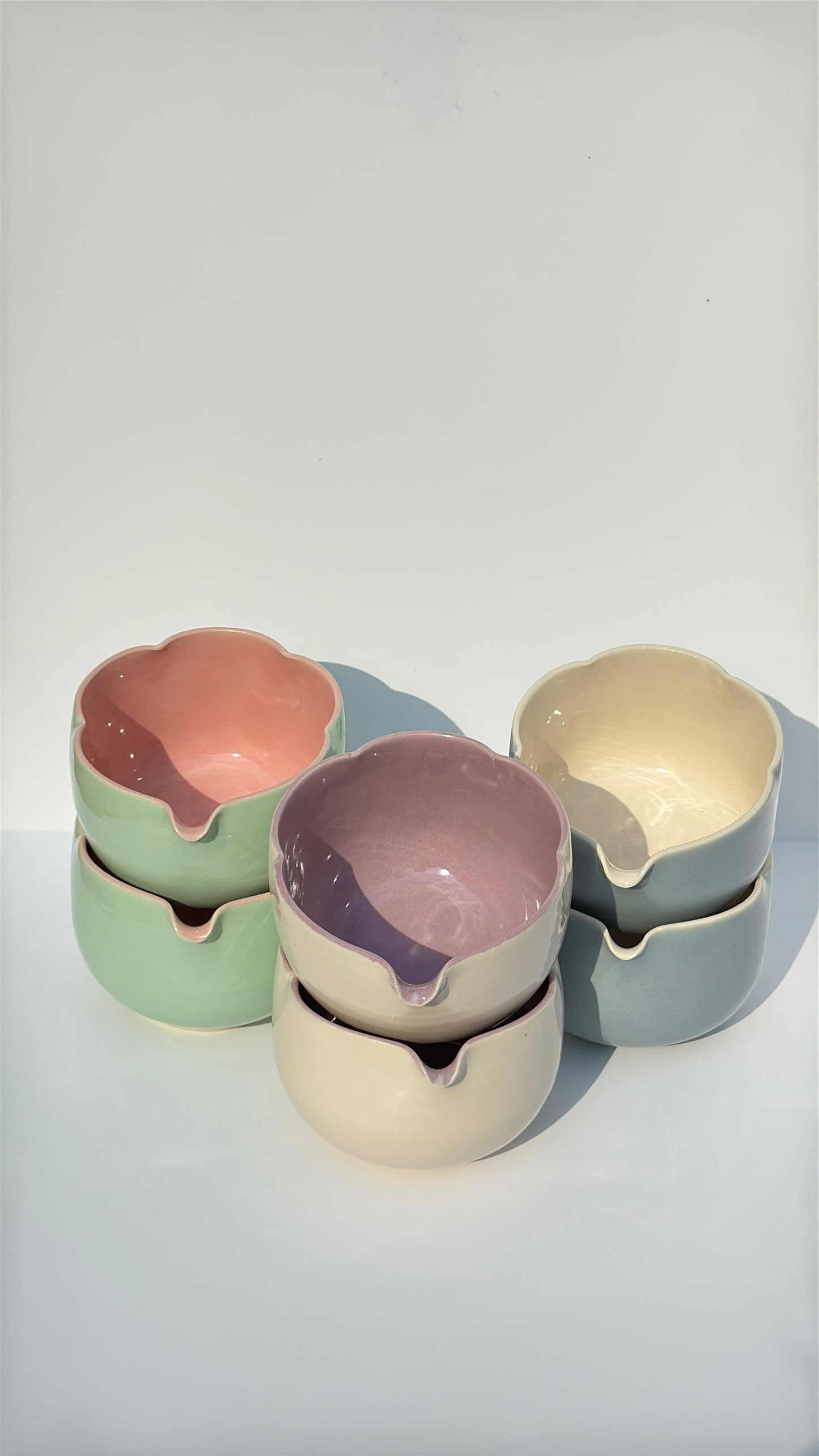 Off-White & Lavender Flower Matcha Set
