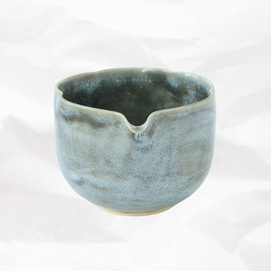 Floating Midnight Blue Flower Matcha Bowl