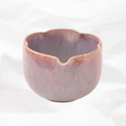 Floating Purple Flower Matcha Bowl