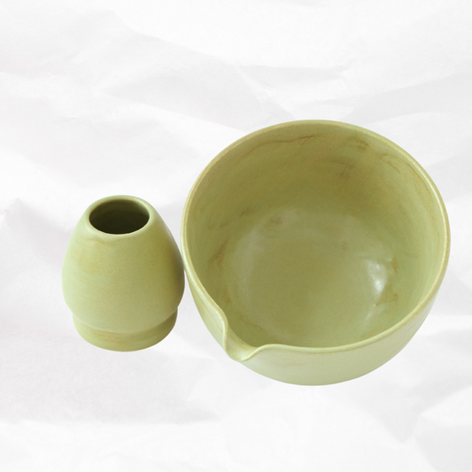 Rustic Satin Avocado Matcha Set
