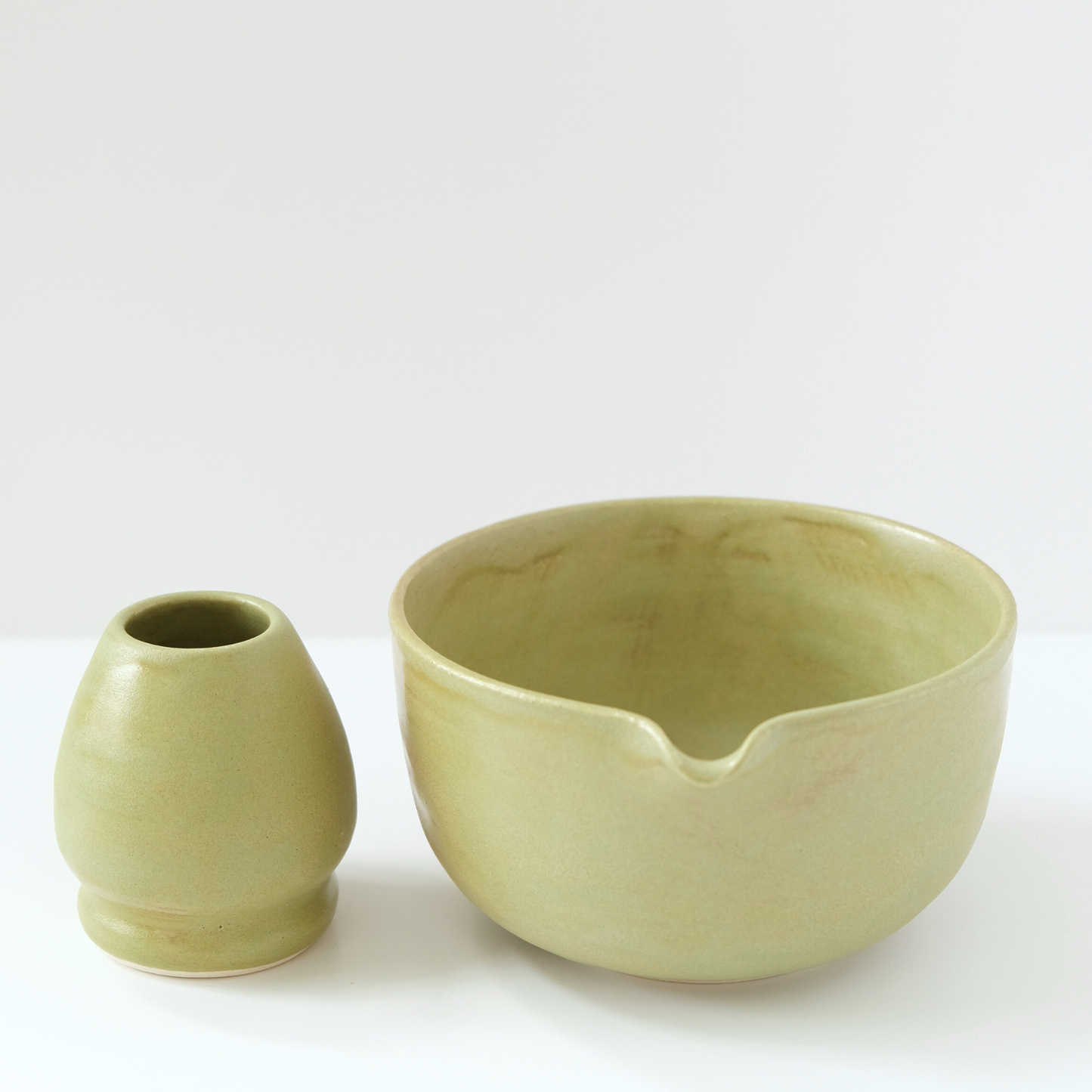 Rustic Satin Avocado Matcha Set