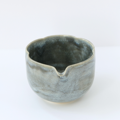 Floating Midnight Blue Flower Matcha Bowl