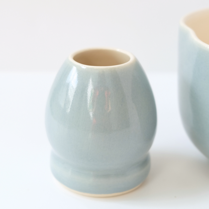 French Blue & Off-White Wavy Matcha Set