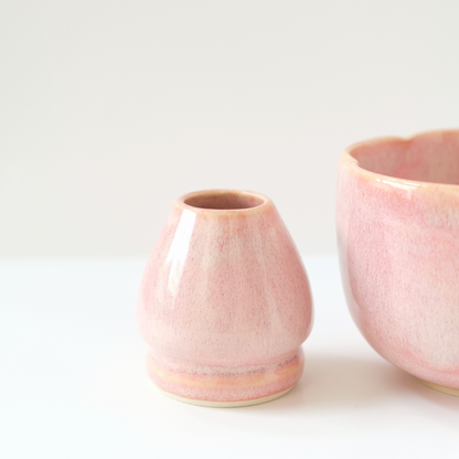 Floating Pink Flower Matcha Set