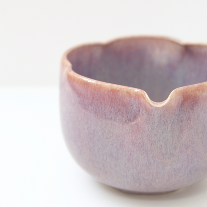 Floating Purple Flower Matcha Bowl