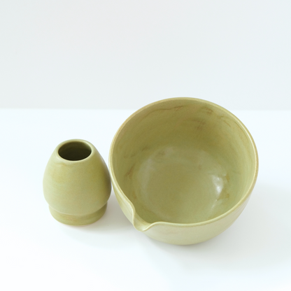Rustic Satin Avocado Matcha Set
