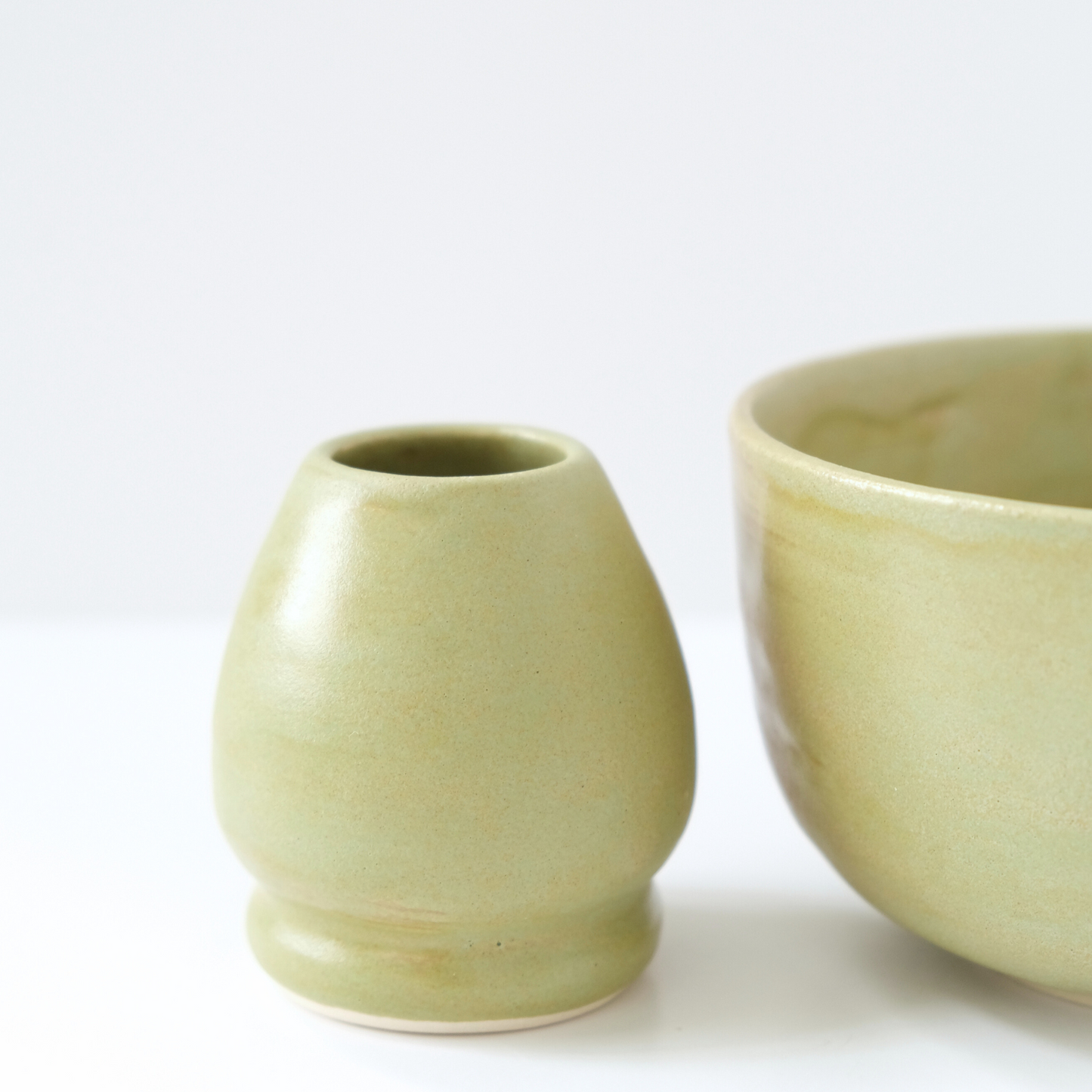 Rustic Satin Avocado Matcha Set