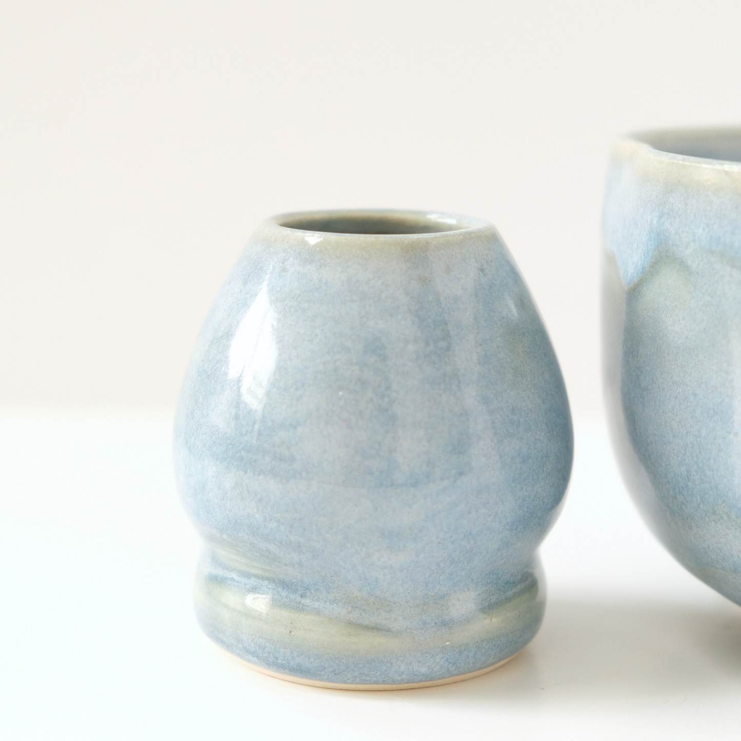 Floating Sky Blue Wavy Matcha Set