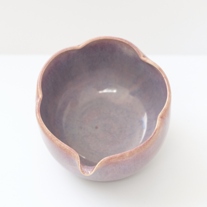 Floating Purple Flower Matcha Bowl
