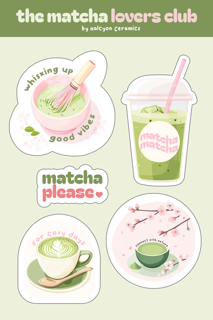 Matcha Lovers Sticker Sheet | 4x6