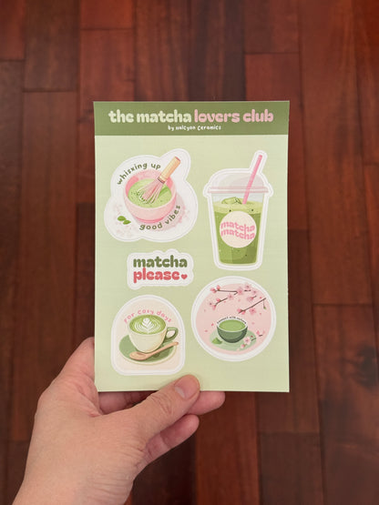 Matcha Lovers Sticker Sheet | 4x6