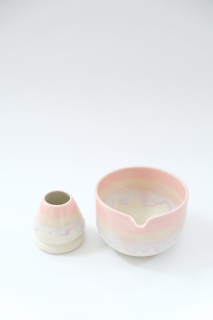 Strawberry Cake Matcha Bowl & Whisk Holder Set
