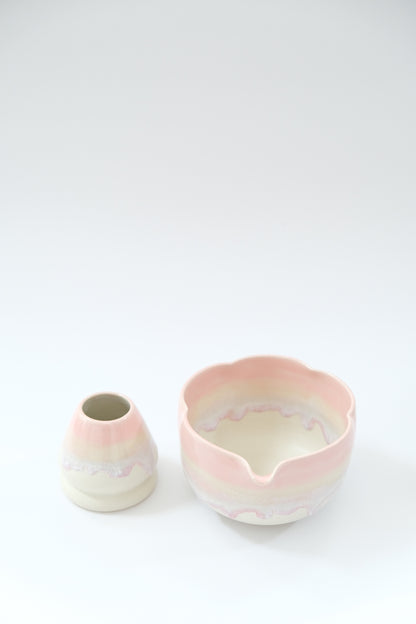 Strawberry Cake Matcha Bowl & Whisk Holder Set