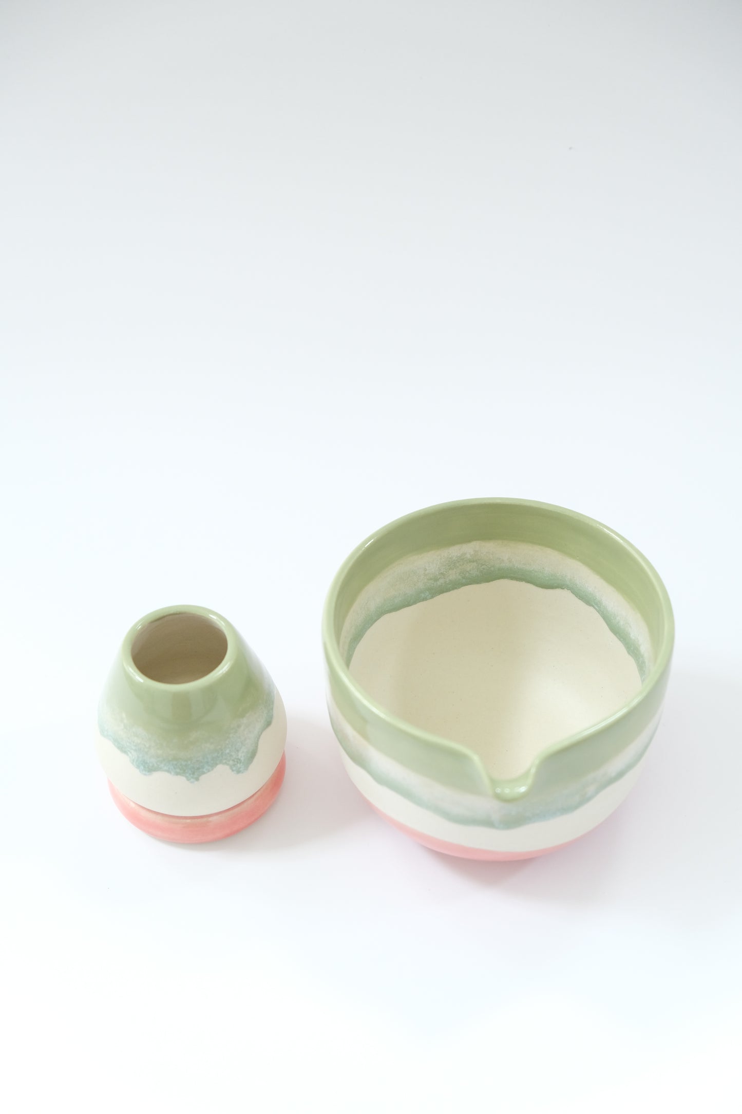 Strawberry Matcha Bowl & Whisk Holder Set