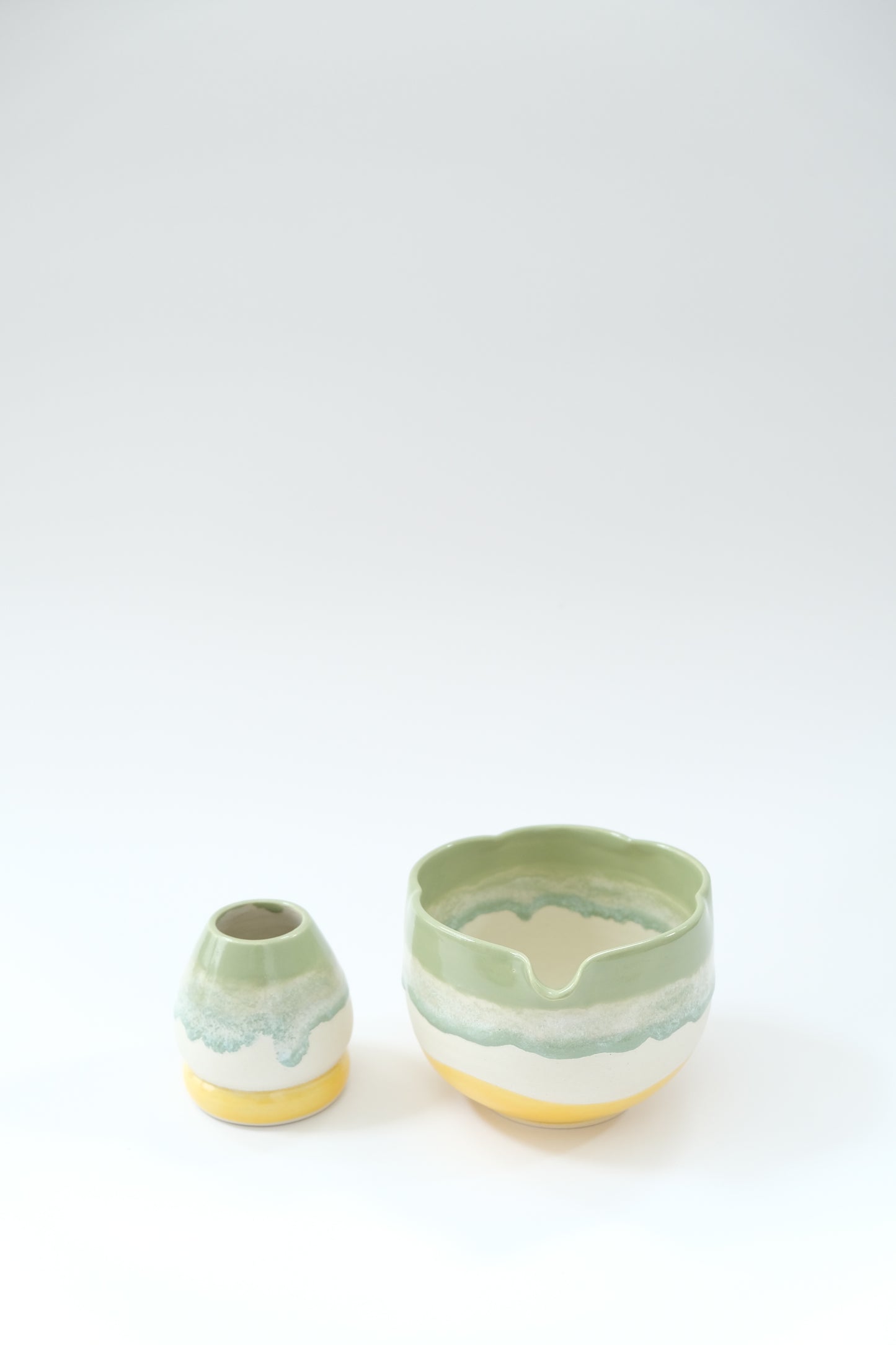 Mango Matcha Bowl & Whisk Holder Set