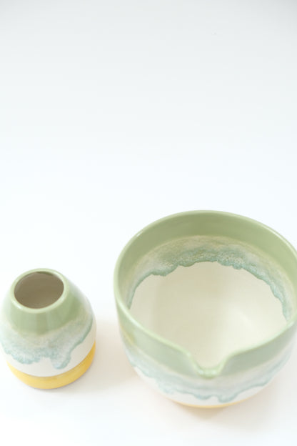 Mango Matcha Bowl & Whisk Holder Set