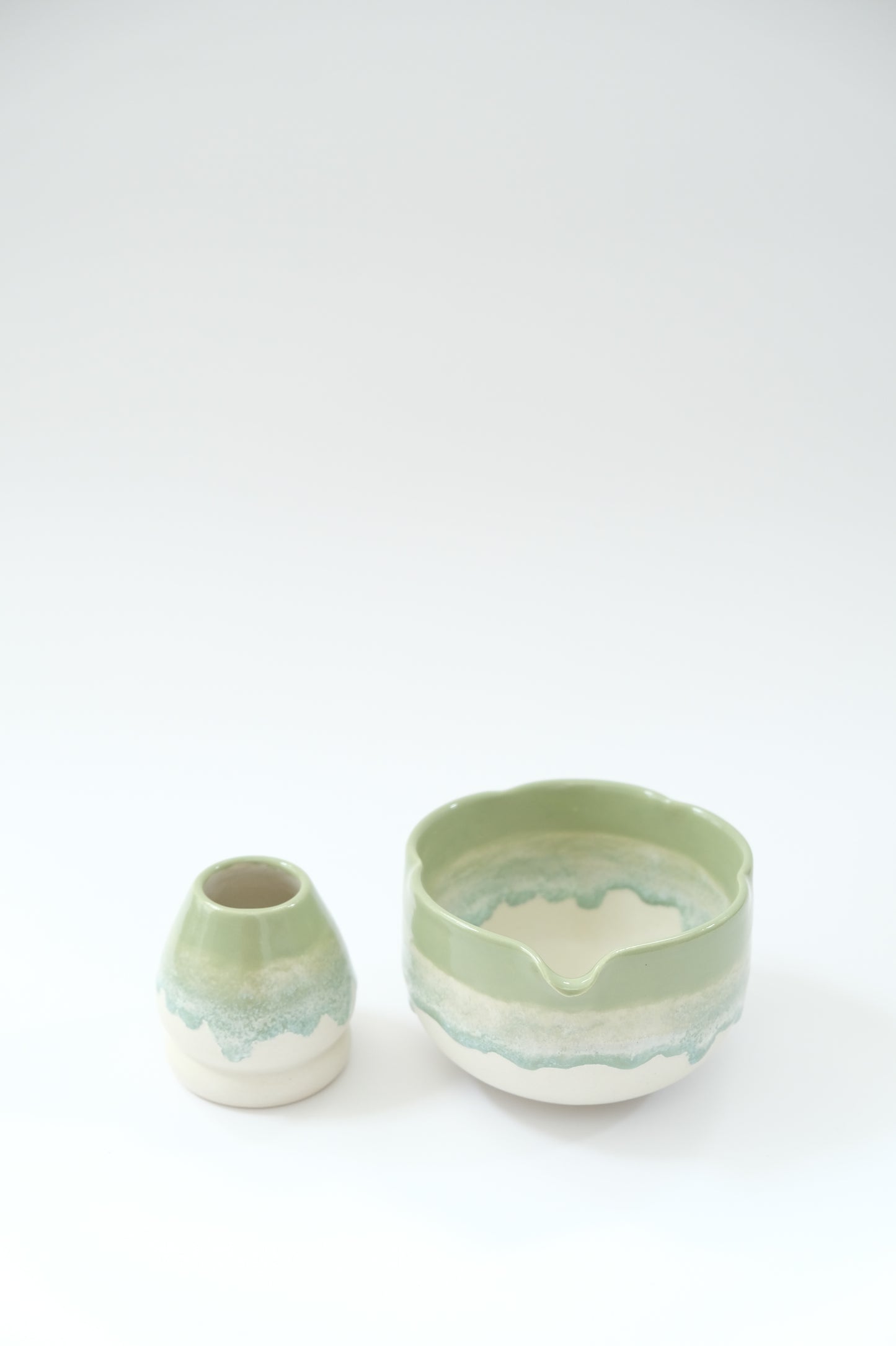 Matcha Latte Bowl & Whisk Holder Set