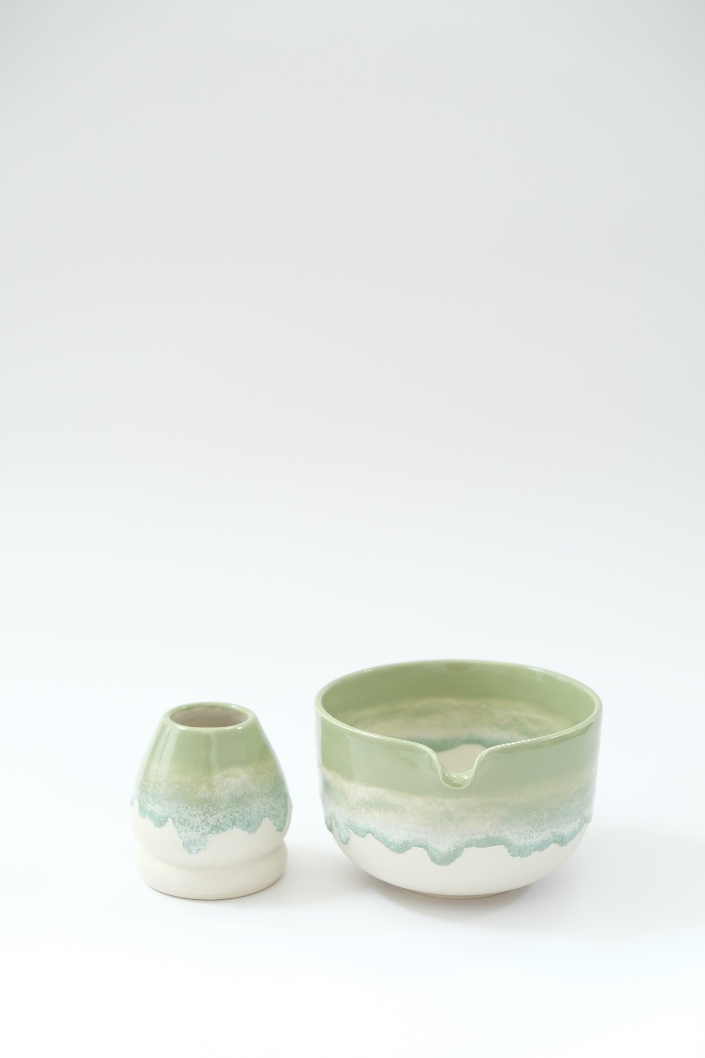 Matcha Latte Bowl & Whisk Holder Set