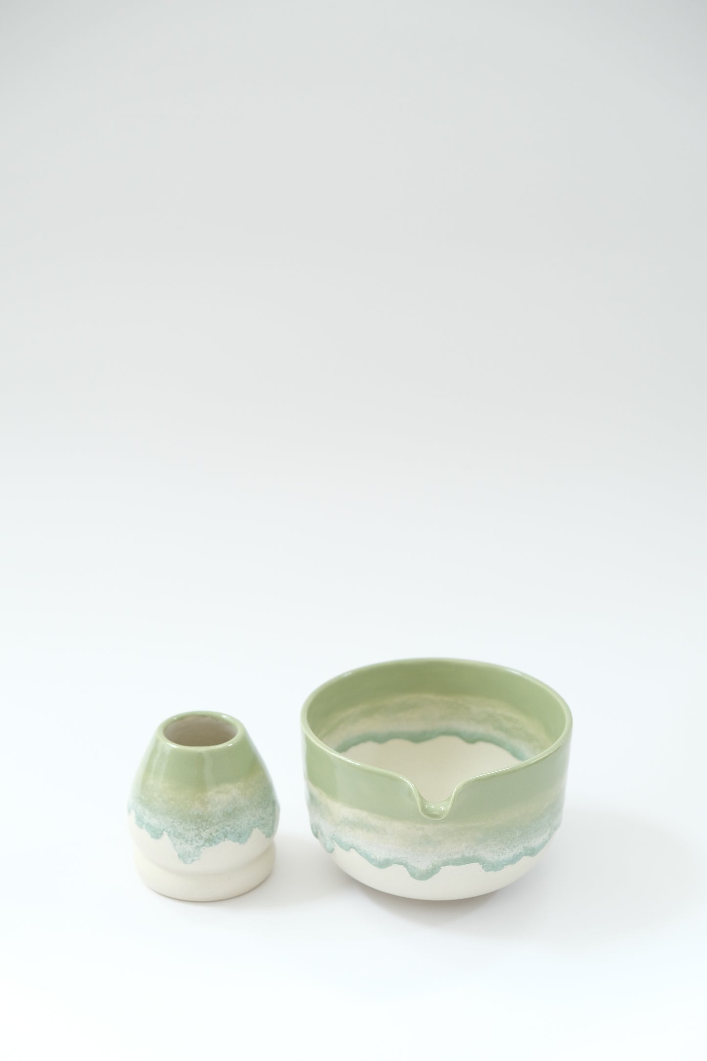 Matcha Latte Bowl & Whisk Holder Set